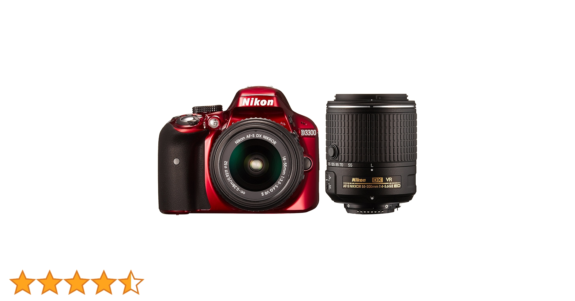 ニコン Nikon D3300 レッド　三脚付き レンズ2種 Amazon | Nikon デジタル一眼レフカメラ D3300 ダブルズーム